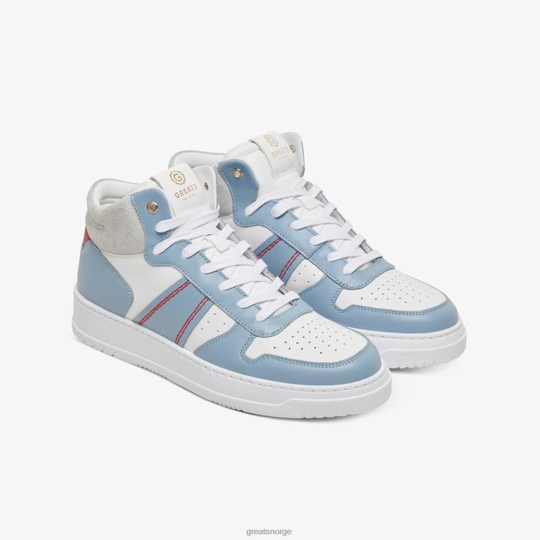hvit blå GREATS den st james mid sko X4240118