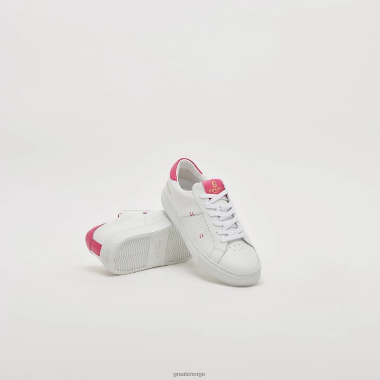 hvit neon rosa GREATS royale 20 sko X4240127