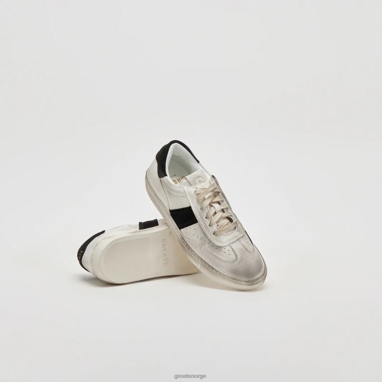 hvit svart GREATS charlie fortvilet sko X4240139