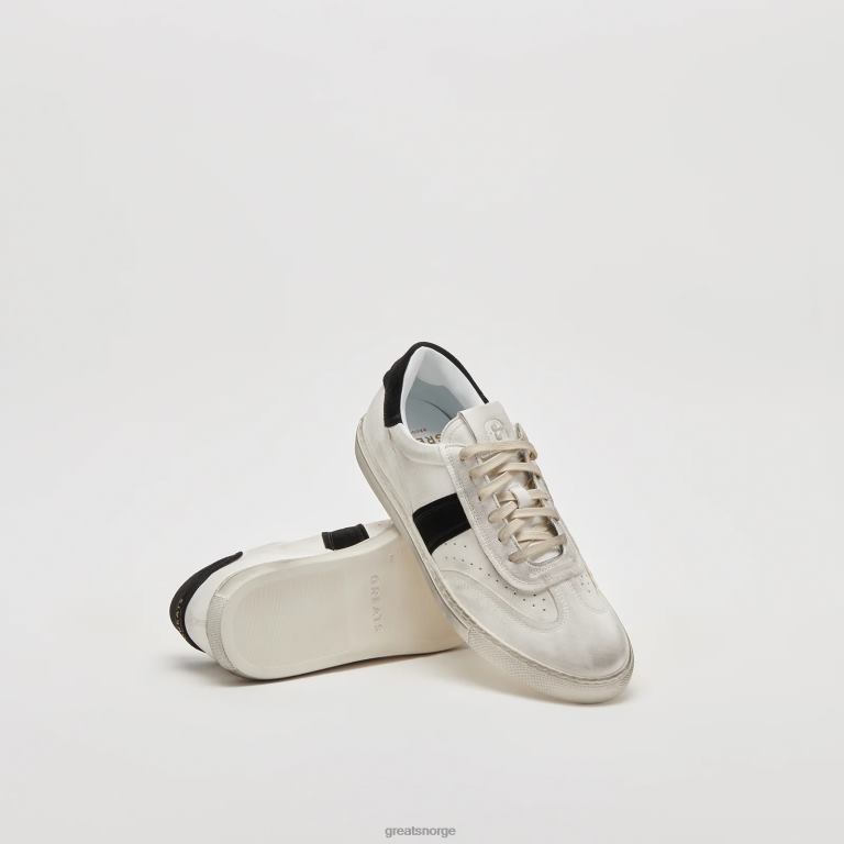 hvit svart GREATS charlie fortvilet sko X424033