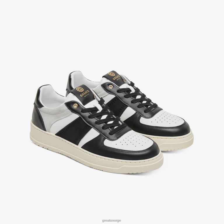 hvit svart GREATS den st james lav sko X424038