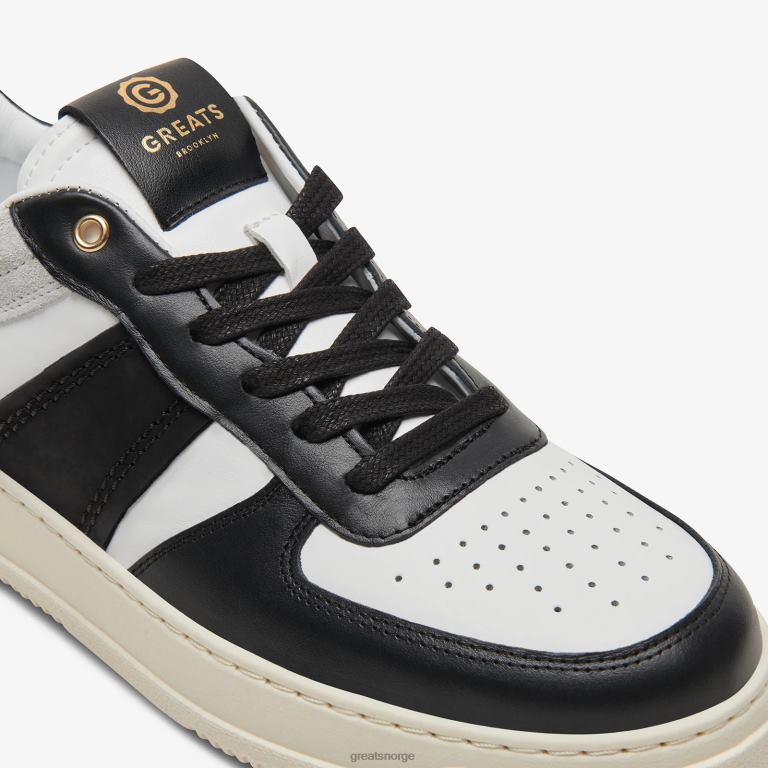 hvit svart GREATS den st james lav sko X424038