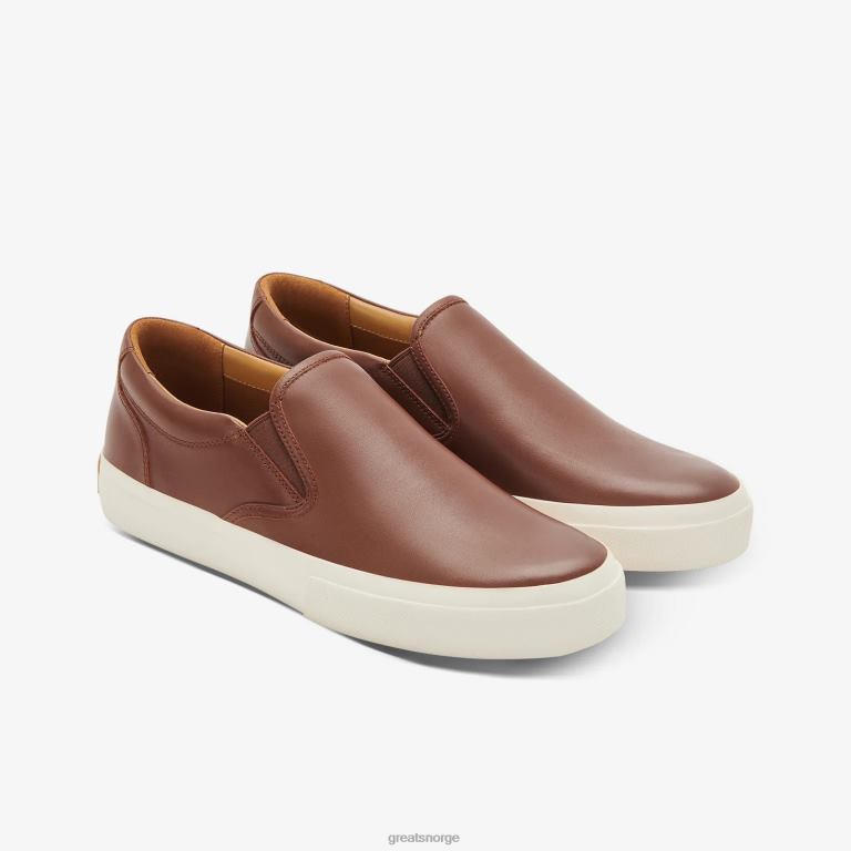 mørkebrun GREATS wooster-skinnet sko X424072