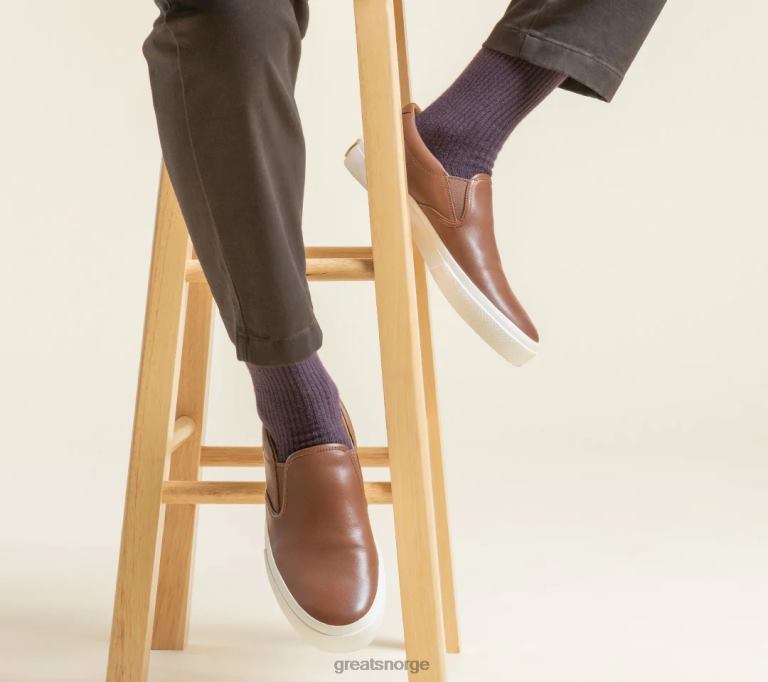 mørkebrun GREATS wooster-skinnet sko X424072