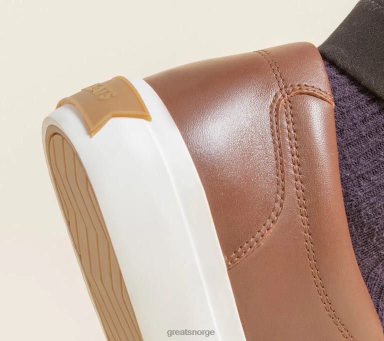 mørkebrun GREATS wooster-skinnet sko X424072