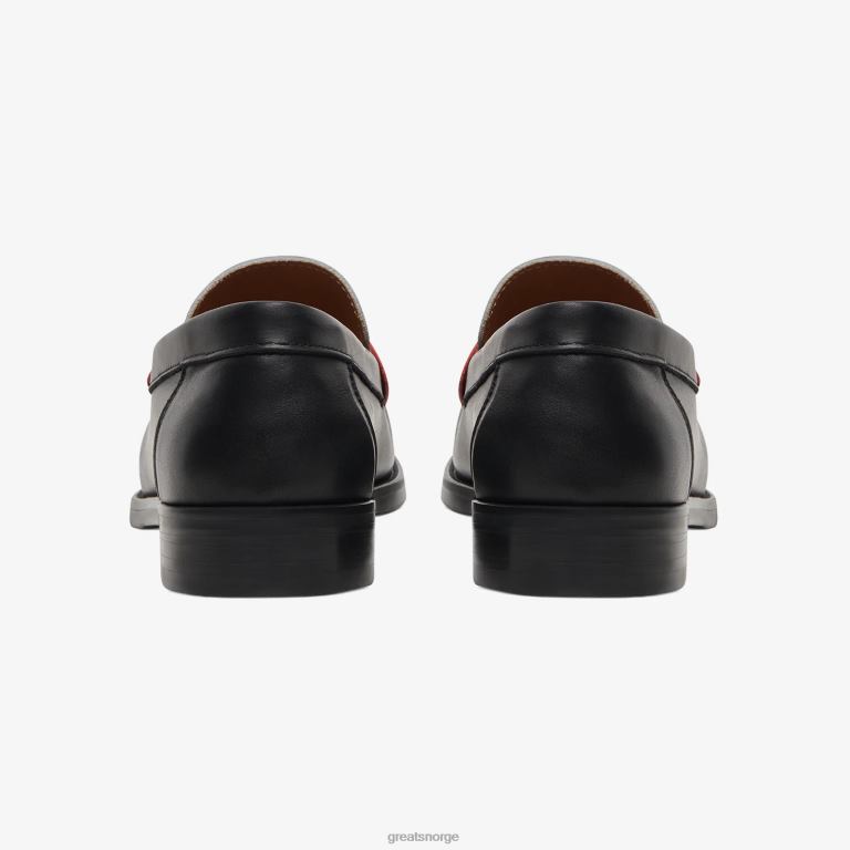 retro rød svart GREATS essex penny loafer sko X424065