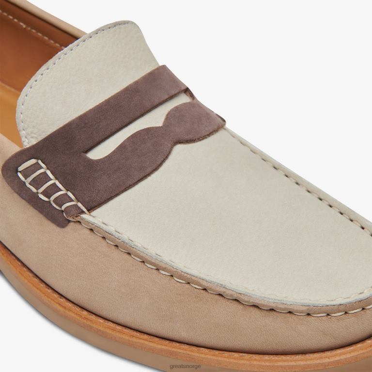 sand multi GREATS essex penny loafer sko X424066