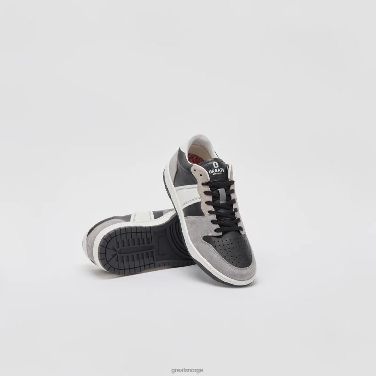 svart grå GREATS jmz-domstolen sko X42401